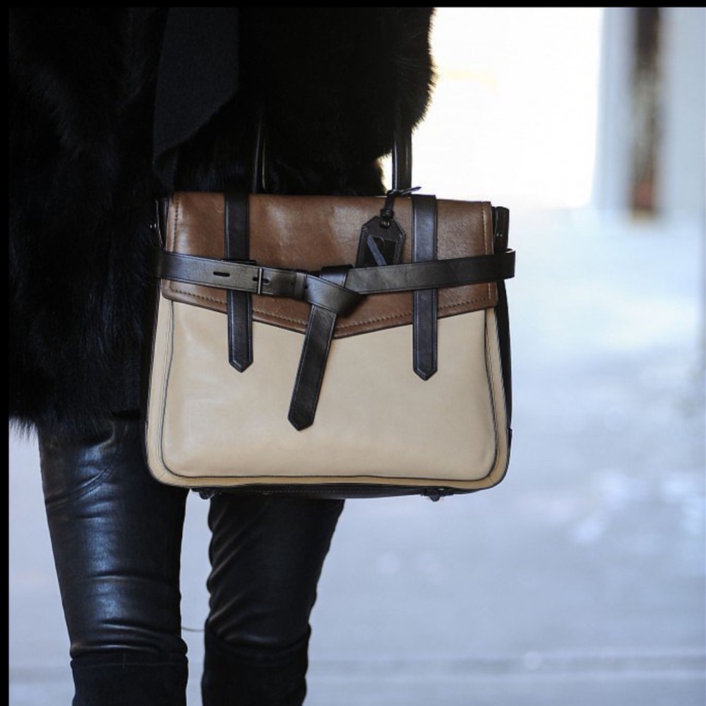 Reed Krakoff Boxer Leather Bag in Natural Brown Multicolor